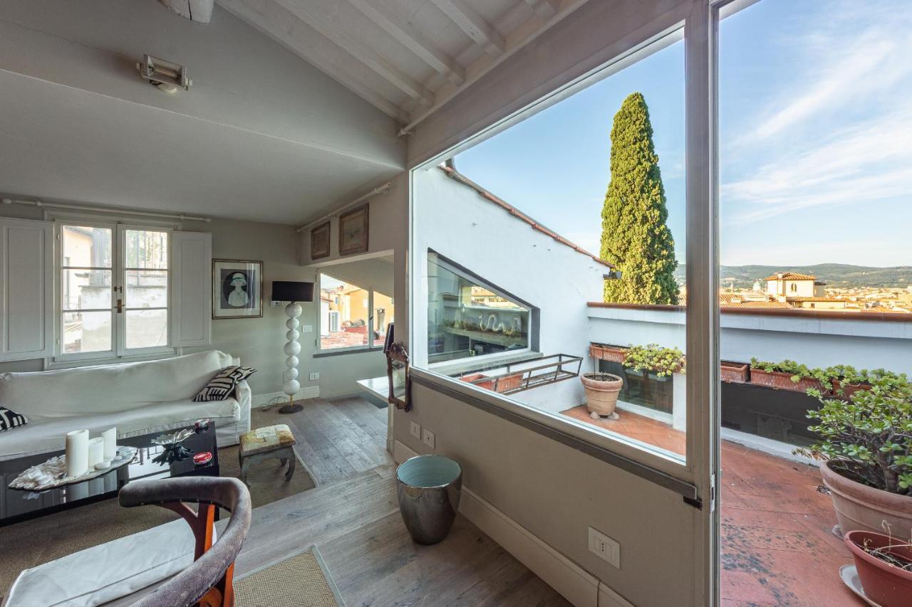 Ferienwohnung Ponte Vecchio - Lussuoso Attico Terrazza Con Vista Florenz Exterior foto
